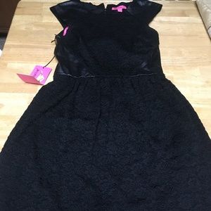 Betsey Johnson Vegan leather 6 mall goth Y2K dress Coachella